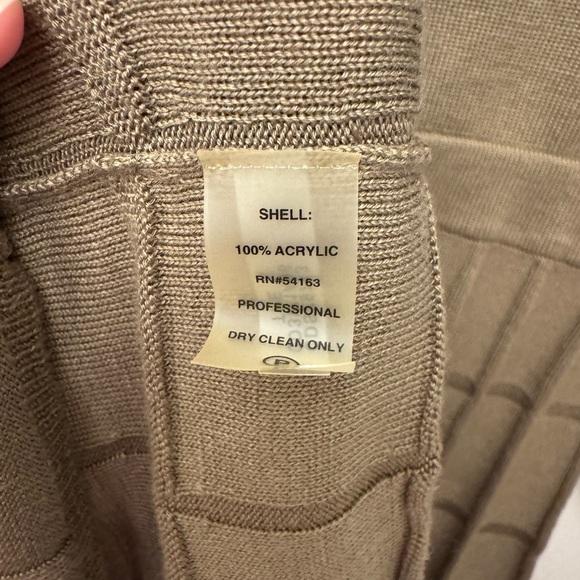 Calvin Klein Olive Green Knit Dress Size Small Cute Detail - Picture 4 of 8